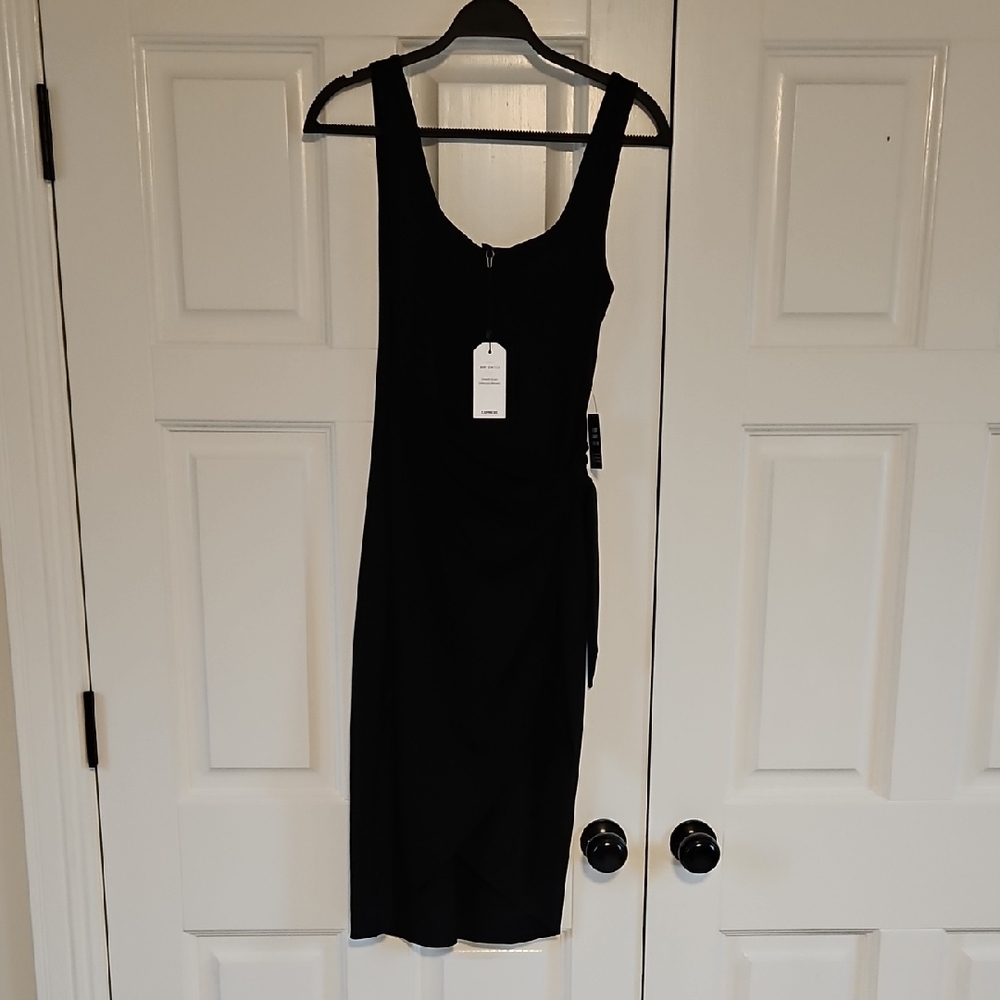 Express Black Midi Dress
